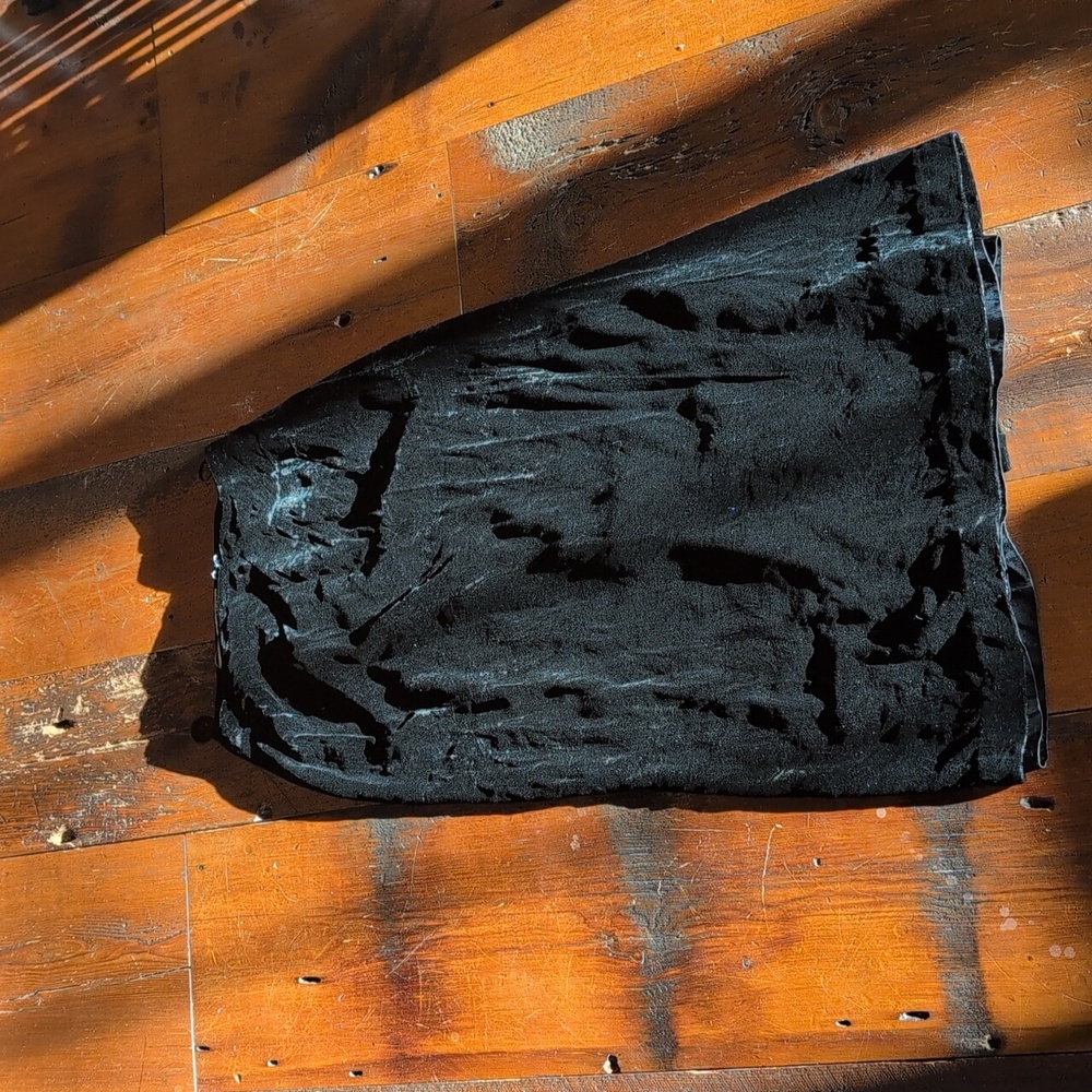 Black velvet skirt